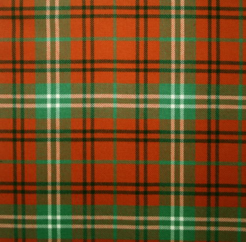 Morrison Red Ancient Tartan Women's Lapel Shirt Dress With Long Sleeve