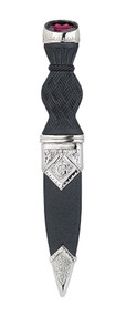 Sgian Dubh | Masonic Design with Coloured Stone Top 