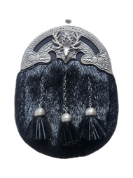 Formal Dress Sporran | Black Stag Matte Cantle