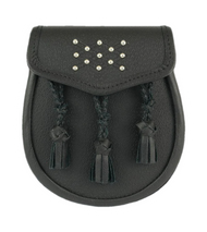 Sporran All Black Leather Daywear L13