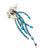 Silver Jewelry Clip w/Turquoise beads