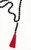 Tassel w/Lava Beads