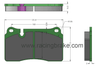 [PD1165-391] RB Street Pads - Corvette ZR1, Camaro Z28, Ferrari F458, McLaren & RB4L Calipers REAR