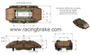 RB4L2A 4-Piston Caliper - 170x43 mm for Porsche 991 Rear Replacement (Price per each)
