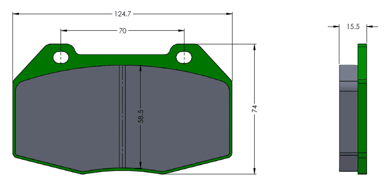 [PDC8Z-R-391A] RB Street Brake Pads - Corvette C8 Z51 Rear