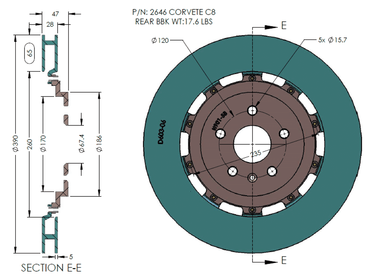 RB BBK (380/390) for Corvette C8 Z51 & non-Z51/base model (Stingray) Front & Rear (P/N 2302-K & 2646-K)