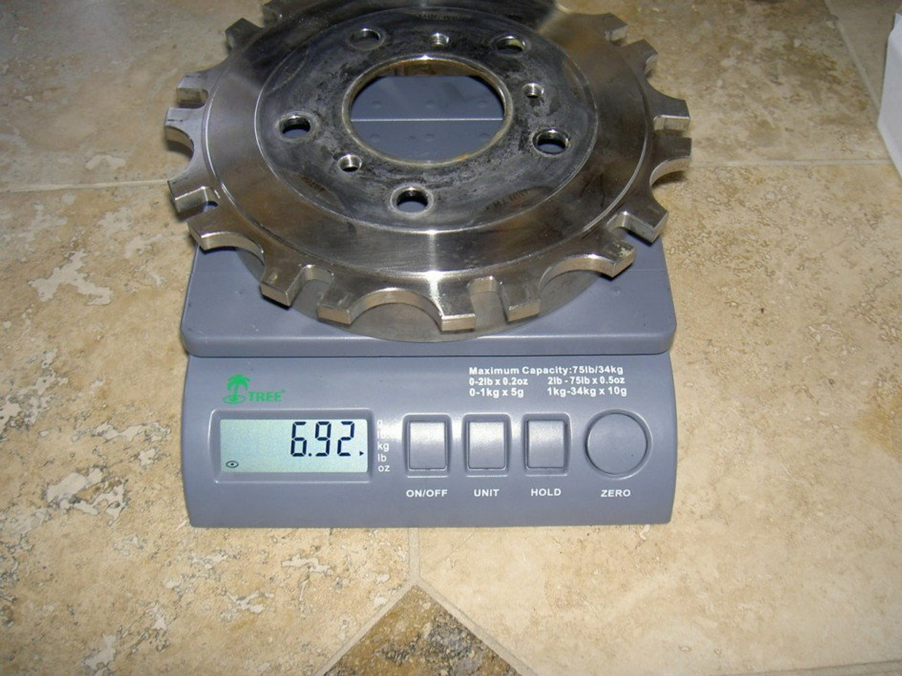 OE Stainless steel hat wt - 6.92 lbs