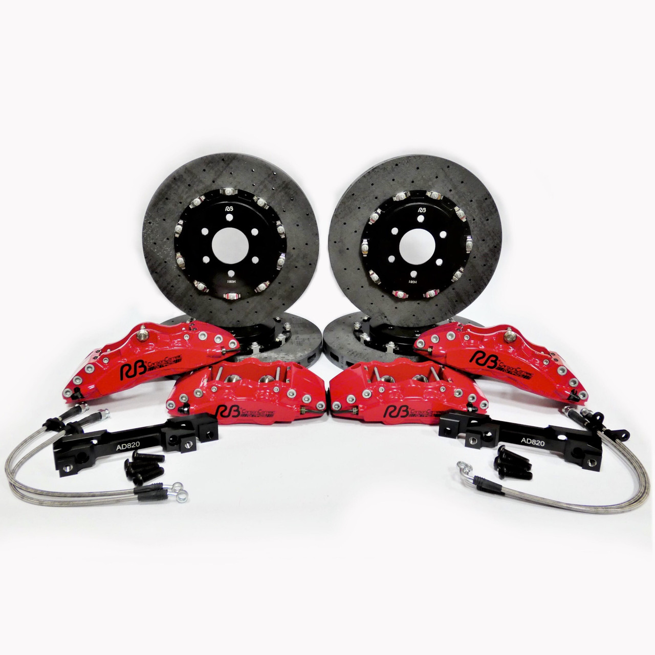 Carbon Ceramic Brake System Kit (390/410) for Ferrari F50 (95-97) Front & Rear (P/N 2R63-K & 2R64-K)