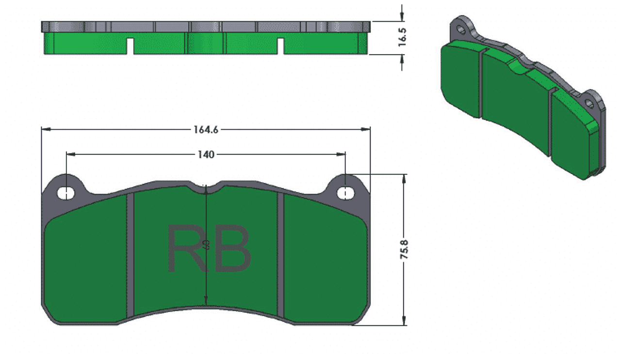 [PD1666M.PD592] Street Pads front and rear for Maserati Ghibli SQ4 2014+, Quattroporte 2013+, Granturismo MC 11-19