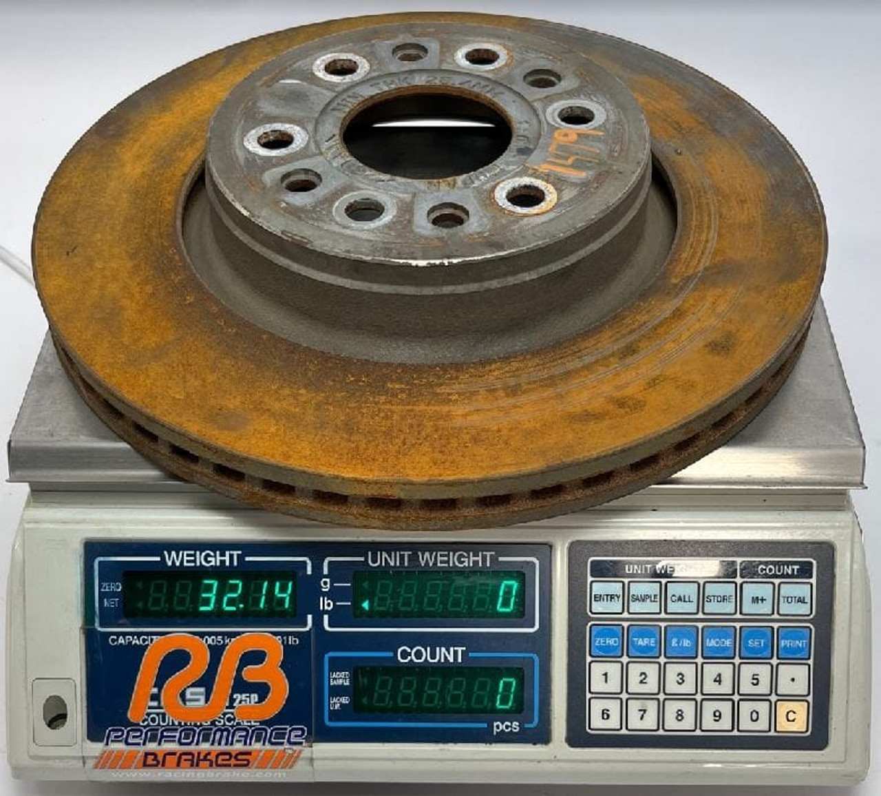 OE front: 32.2 lbs