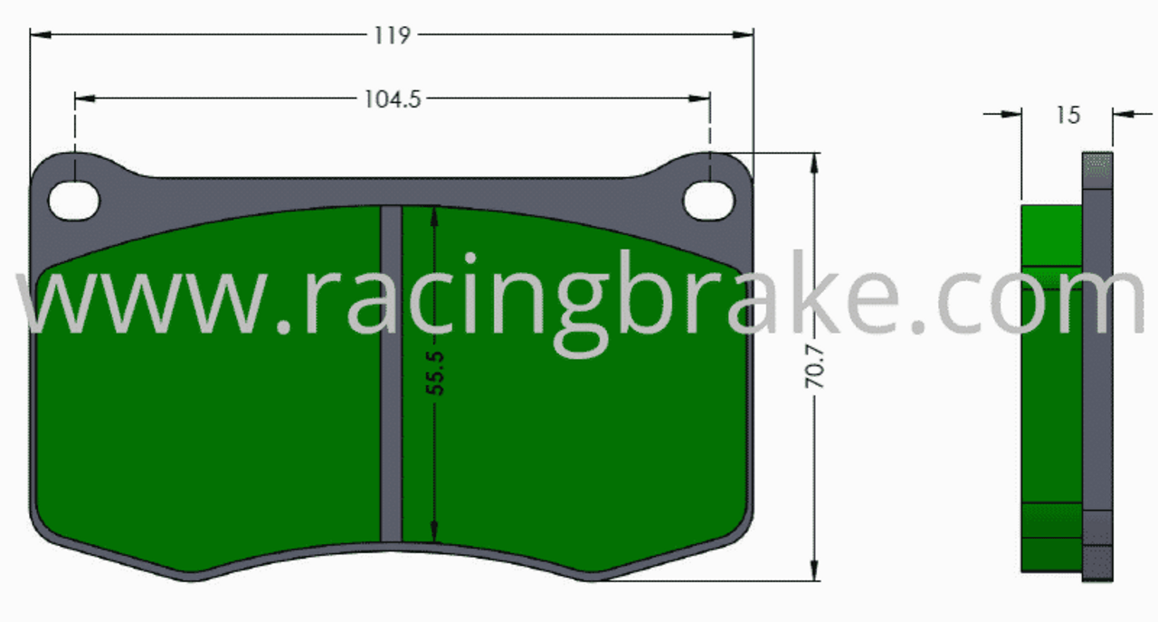 [PD647_55-391] RB Street Pad (XT910) for RB4050 Calipers