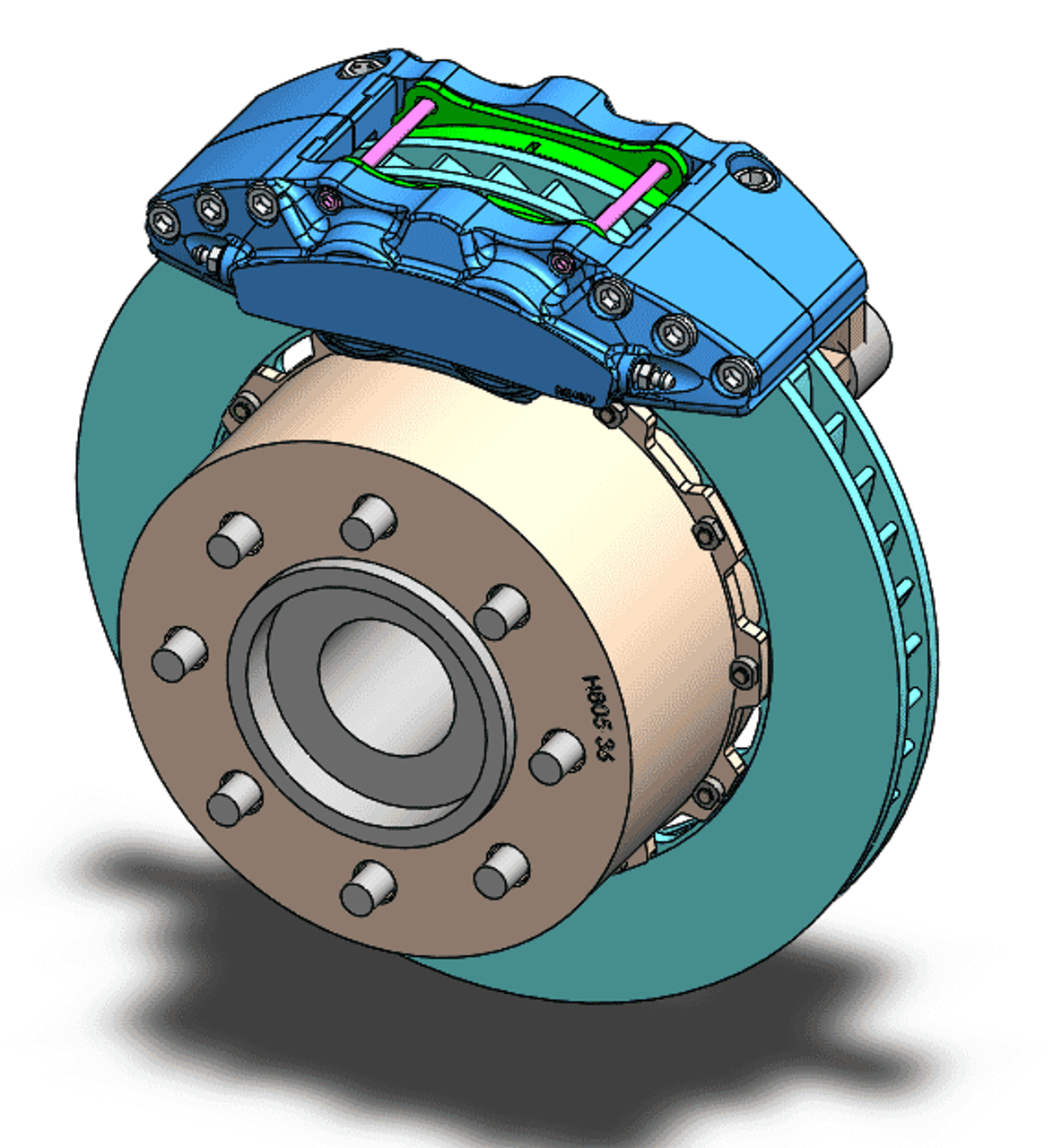 RB 6/4 Pot Caliper Kit w/2 pc Rotors for Dodge Ram 3500 Front & Rear (PN 2706-K & 2707-K) Fits 17” wheels.