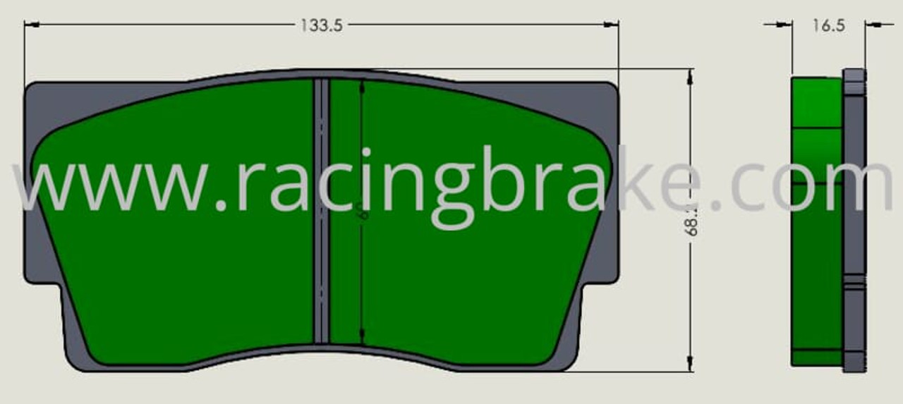 [PDS4E1-360] Brake Pads for CCM Rotors: RB 4 pot Rear Caliper with Electronic Parking Brake