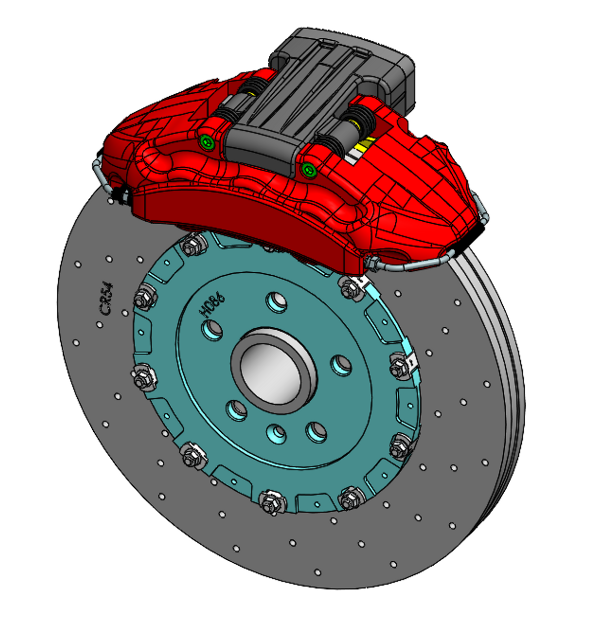 rear 4 pot ePB caliper (optional)