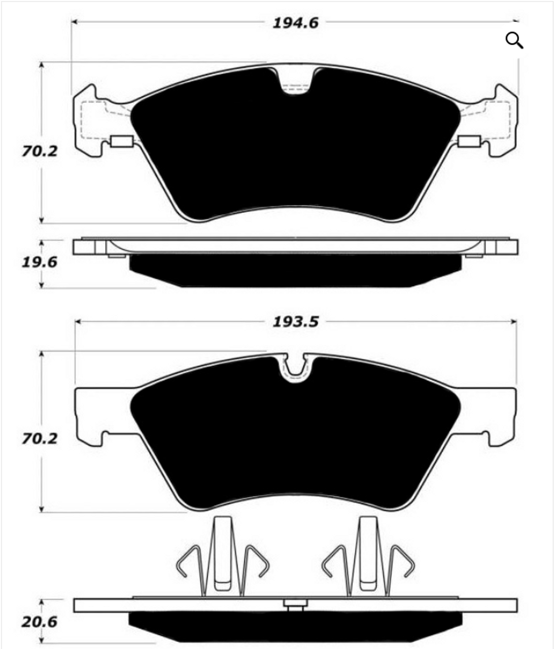 [PD1123-391] RB XT910 Brake Pad: Mercedes GL/ML Front 07-11