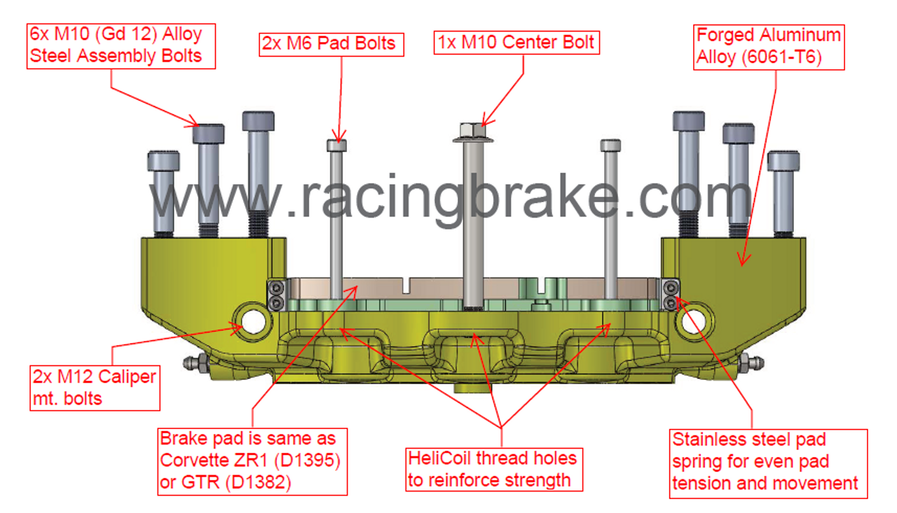 RB 6-Pot Caliper Rebuild Components (Price is for 2 calipers)