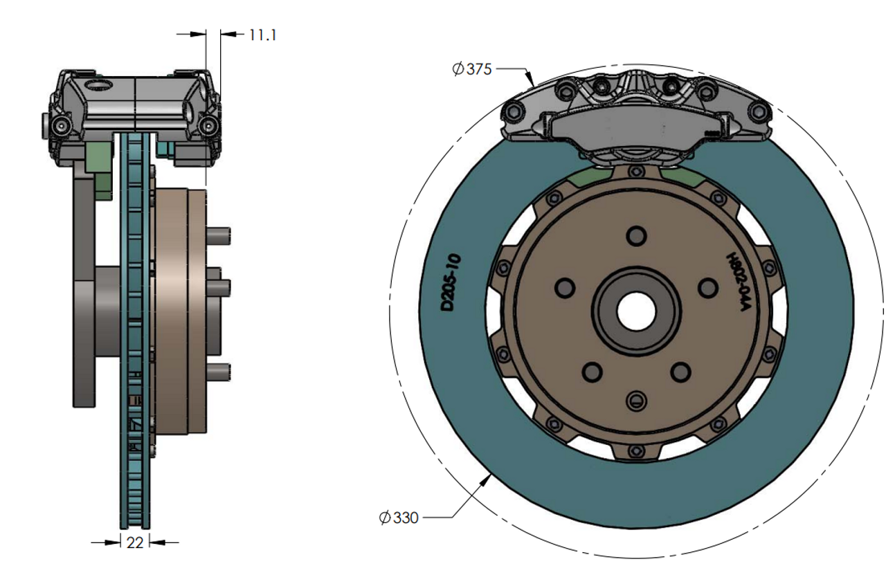 RB 13" Brake Kit for Infiniti G35/G37/Q50 Non-Sports Rear BBK