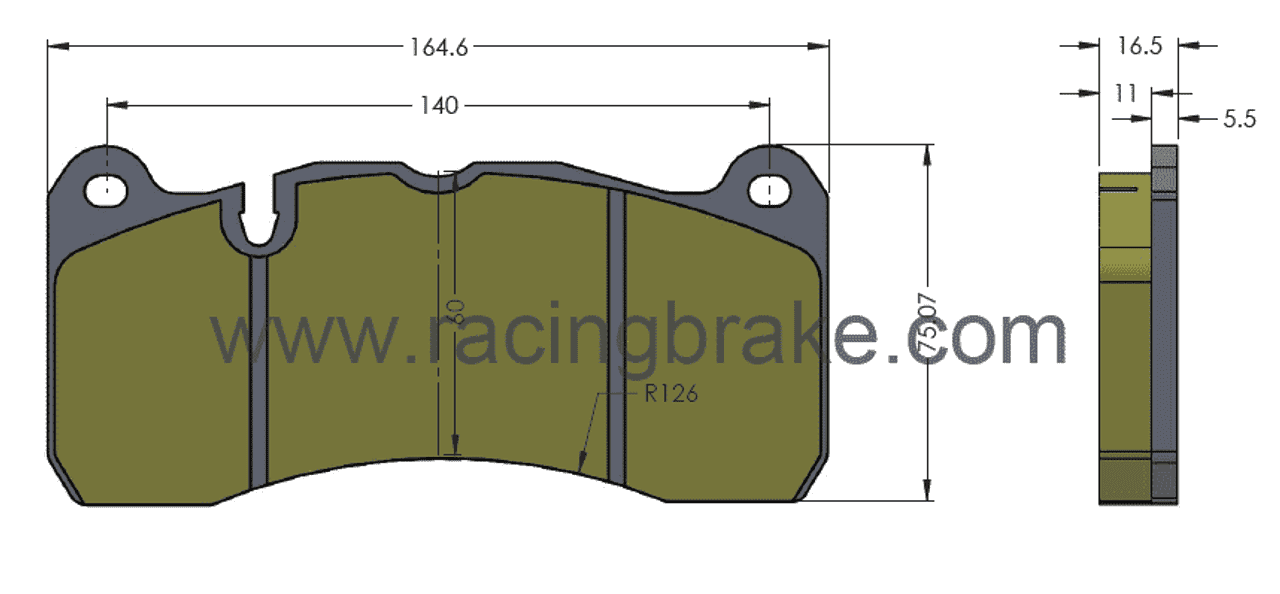 [PD1666M-3R7] RB  Brake Pad (XR70) for RB6S Caliper & Lexus ISF, MB CLK Front