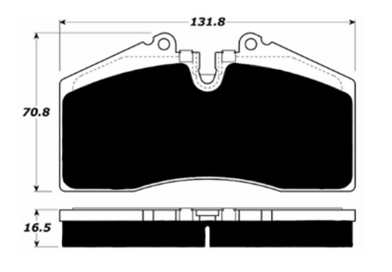 [PD609-33]  RB ET300 Brake Pad: Porsche 993 Front, Stoptech (ST-40) 4-piston caliper