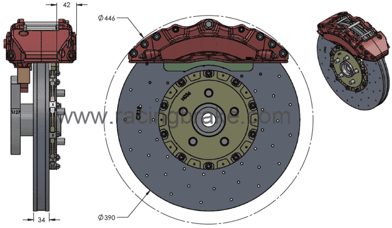 RB-CCB System Kit (390/390) for Dodge SRT Challenger Hellcat (2C63-K & 2C64-K)
