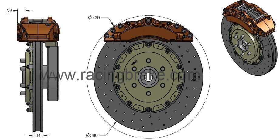 RB-CCB System Kit (380/360) for Dodge Viper G3/4/5 (P/N 2C44-K & 2C72-K)
