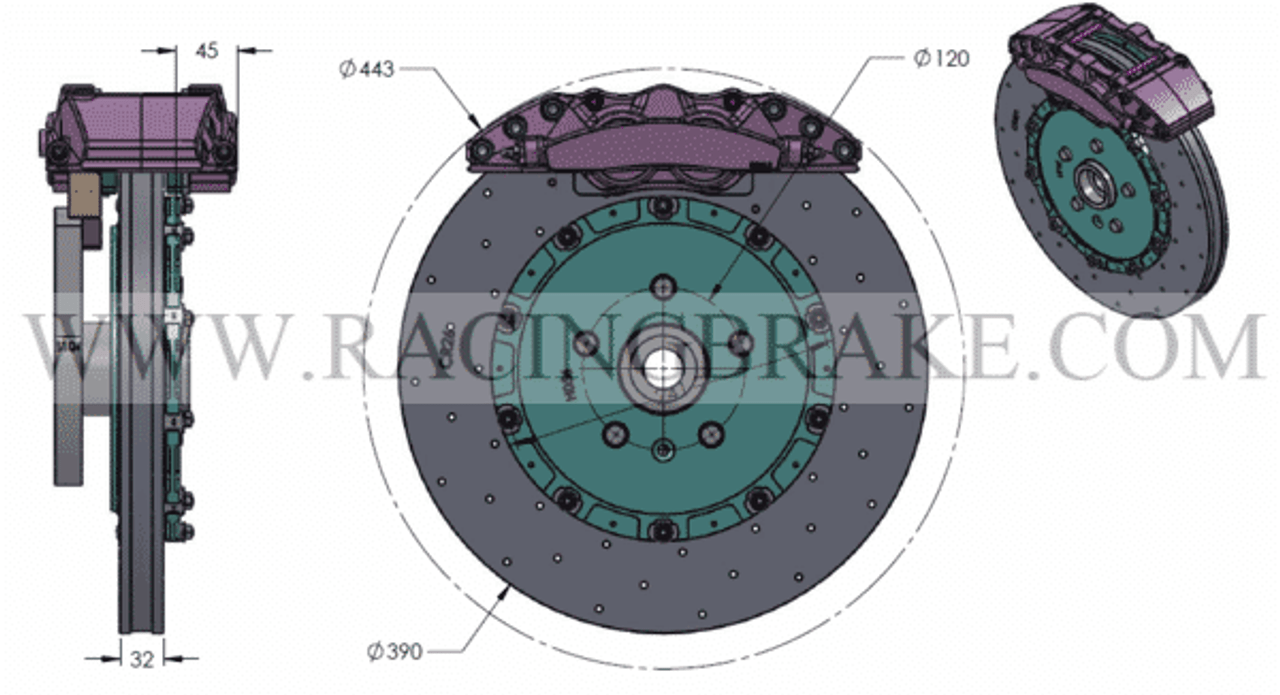 RB-CCB System Kit (394/390) for Camaro G5 & Cadillac V2 Upgrade (P/N 2C38-K & 2C83-K)