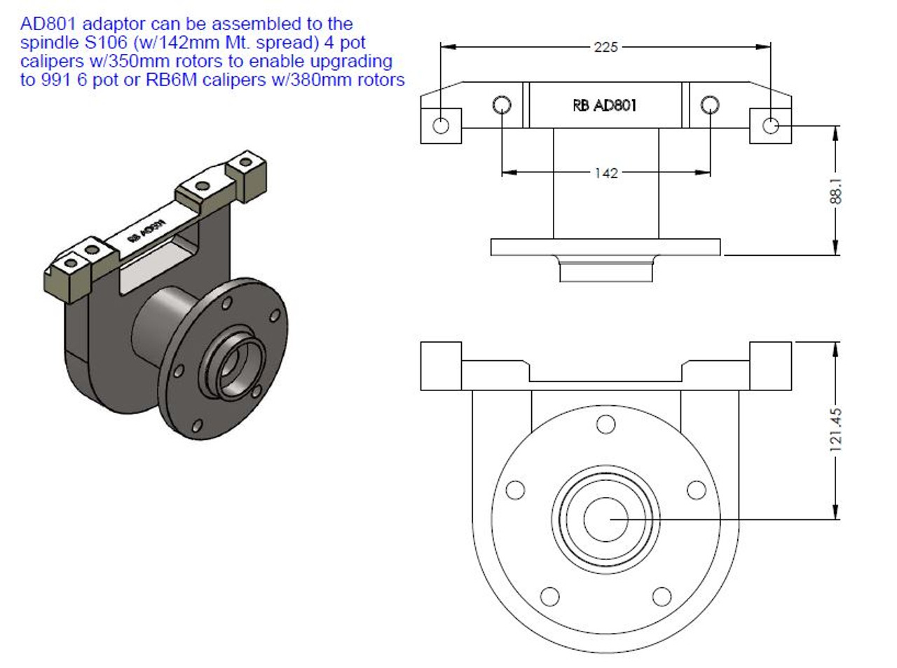 RB-CCB System Kit (380/380) for Porsche  991 GT3/Turbo, 981 Cayman GT4