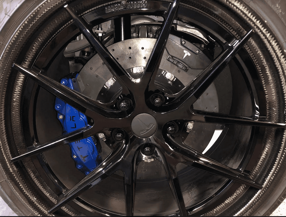 RB CCB System Kit (390/360) for Tesla Model S & X Front & Rear (P/N 2C49-K & 2C33-K), Compatible with a Separate Parking Brake (Not compatible w/ dual function e-PB)