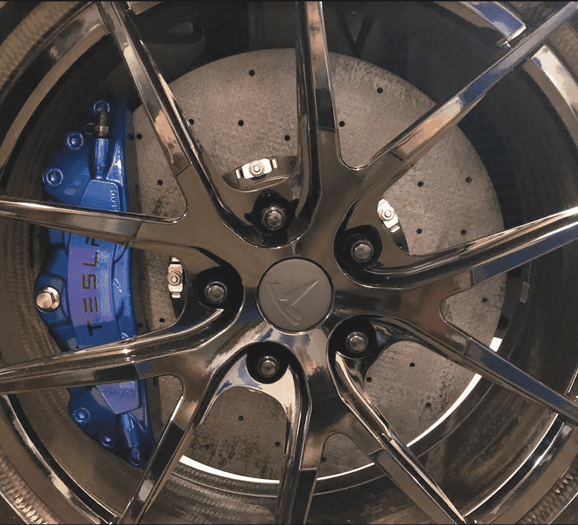 RB CCB System Kit (390/360) for Tesla Model S & X Front & Rear (P/N 2C49-K & 2C33-K), Compatible with a Separate Parking Brake (Not compatible w/ dual function e-PB)