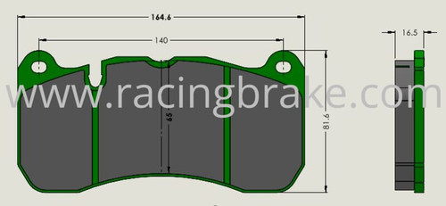 [PD1666-360] ST600 Brake Pad for RB 6 Pot & Alfa Romeo Giulia Quadrifoglio Converting to CCB Rotors