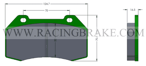[PDC8-R-391A] RB Street Brake Pads - Corvette C8 Non-Z51 Rear