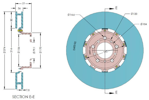 Front rotor dimensions