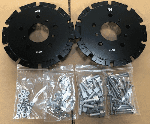 RB Rotor Hats for Camaro G6 & Cadillac V3 Front Converting to Z28/C06 ZR1 CCM Rotors (394x36mm) - 2 ea. Incl. Hardware Kit