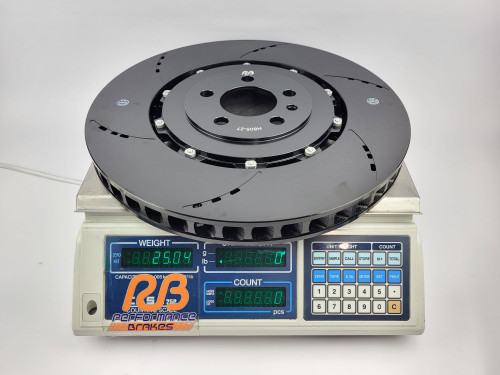 RB 2pc Rotor Kit (390/360) for Alfa Romeo Giulia Quadrifoglio 2017+ CCM to Iron Conversion (P/N 2672 & 2673)