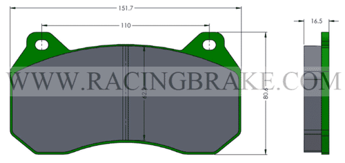 (10% off) RB Street Brake Pads - Corvette C8 Z51/Stingray Front