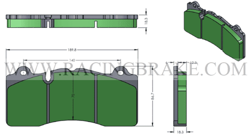 [PD1395A-360] RB (ST600) for Ferrari 360/430 w/70mm lining depth