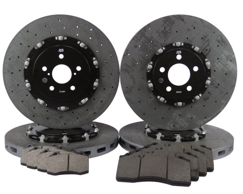 RB-CCB Rotor Kit (380/350) for Alfa Romeo Giulia/Stelvio 2.9L Quadrifoglio Upgrade Conversion to ccb Rotors; Front & Rear (P/N 2R65 & 2R66); This conversion will make your new brake to have the same Rotors as Porsche 997.2 GT3 PCCB