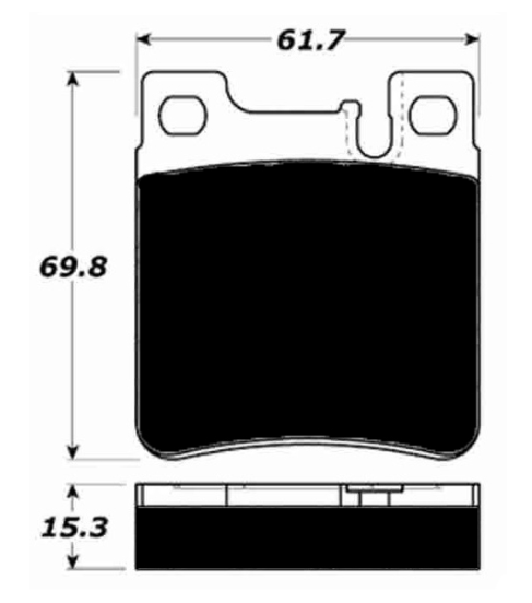 [PD603-37] RB ET700 (spirited, street) Brake Pad for Mercedes Rear