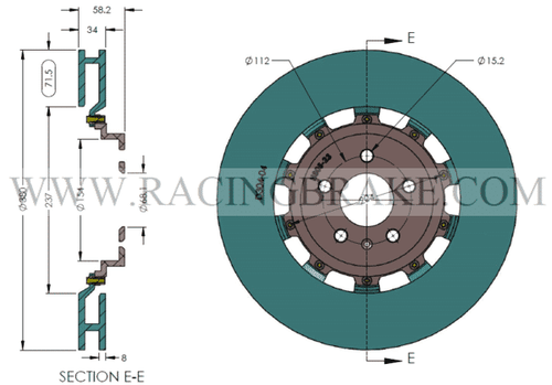 RB 2pc Rotors (380x34) for Audi B7; S6/S7/S8/A8 Front