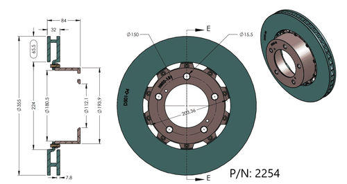 RB 2pc Rotor Kit (355x32) Stock Replacement for Tundra 07-21 Front