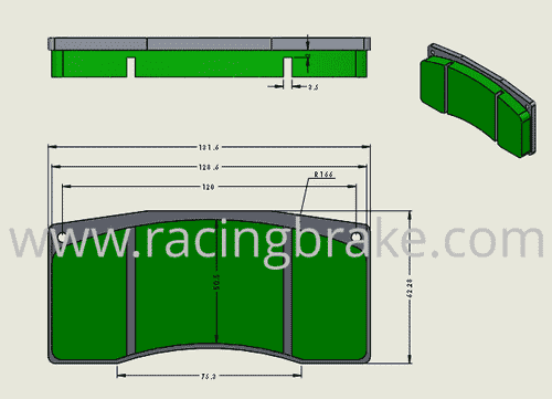 [PDS105-396] RB XT960 Brake Pad: Alcon Type B Caliper