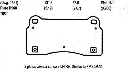 RB 4 Piston Calipers (170x43) for Porsche 991 GT3 (Non Pccb) Rear (2 calipers)