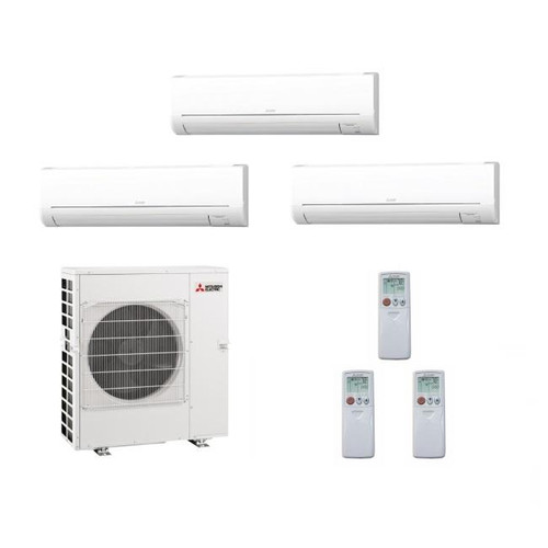 3 Zone | 6k + 12k + 18k | Mitsubishi Multi Zone Mini Split | 42,000 btu | 19.7 Seer2 | 5°F | MXZ5C42NA