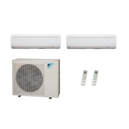 48,000 Btu 20.2 Seer Daikin 2 Zone Wall Mount Mini Split Heat Pump System 5F | 5MXS48TVJU + 12k + 12k