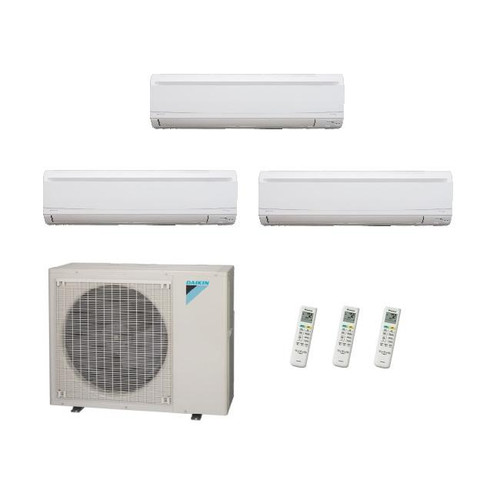 36,000 Btu 17.7 Seer Daikin 3 Zone Wall Mount Mini Split Heat Pump System 5F | 4MXS36RMVJUA + 9K + 12k + 12k