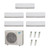 48,000 Btu 20.2 Seer Daikin 5 Zone Wall Mount Mini Split Heat Pump System 5F | 5MXS48TVJU + 7K + 9K + 9K + 9K + 15k
