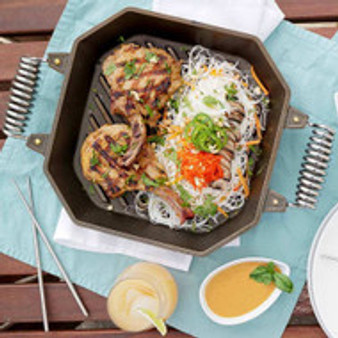 Finex 12-Inch Cast Iron Grill Pan