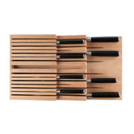Shun In-Drawer Beechwood Knife Tray, 15-Slot
