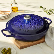 Le Creuset Olive Branch Collection Braiser in Indigo