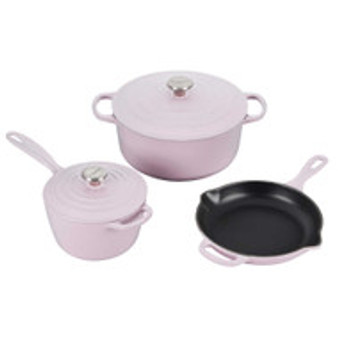 Le Creuset 5-Piece Cast Iron Cookware Set in Shallot